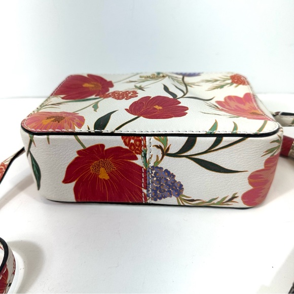 Kate Spade Floral Print Arla White Leather Crossbody Camera Bag - Picture 16 of 16